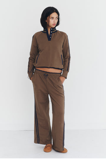 BARMA DIAGONAL PANT IN OLIVE GREEN