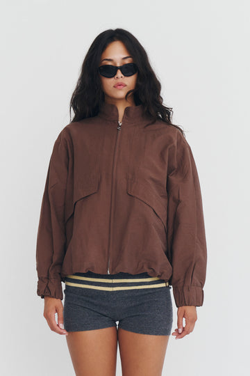 SABLE JACKET IN COFFEE