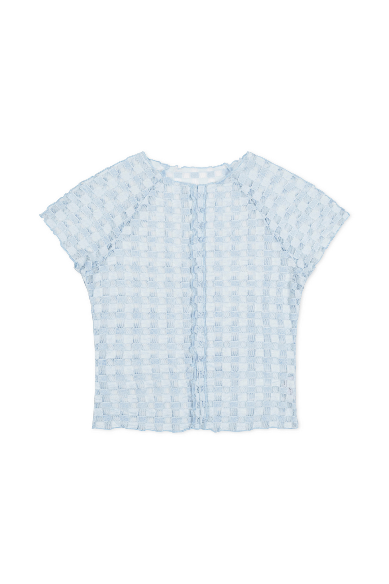 Harmony Checkered Mesh Baby Tee