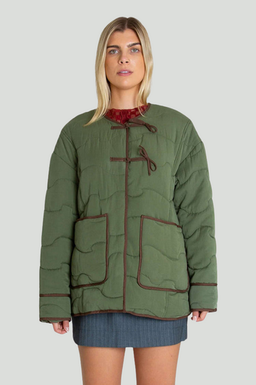 Simple Knot Quilted Coat