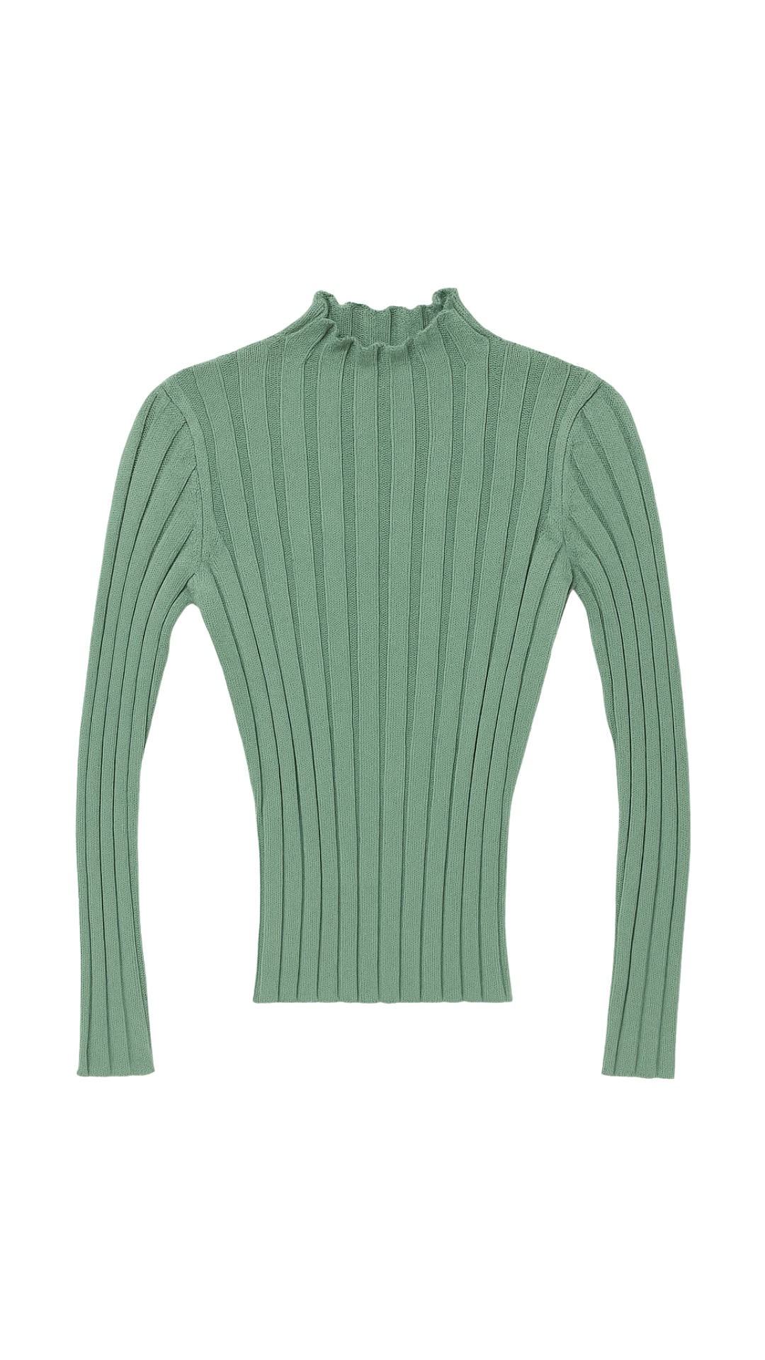 Ribbed Knit Mock Neck Top