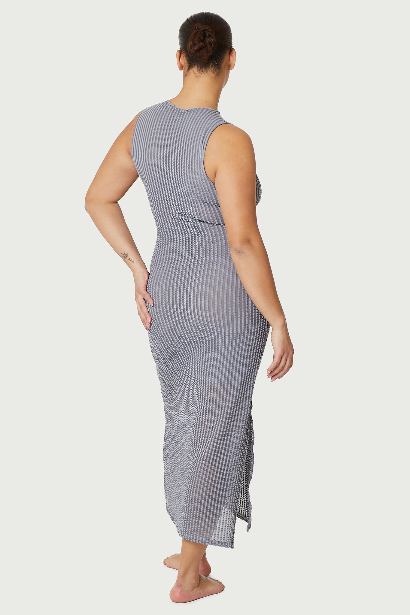 ADDISON SEERSUCKER MIDI DRESS