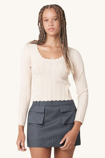 TATI SCALLOPED SWEATER