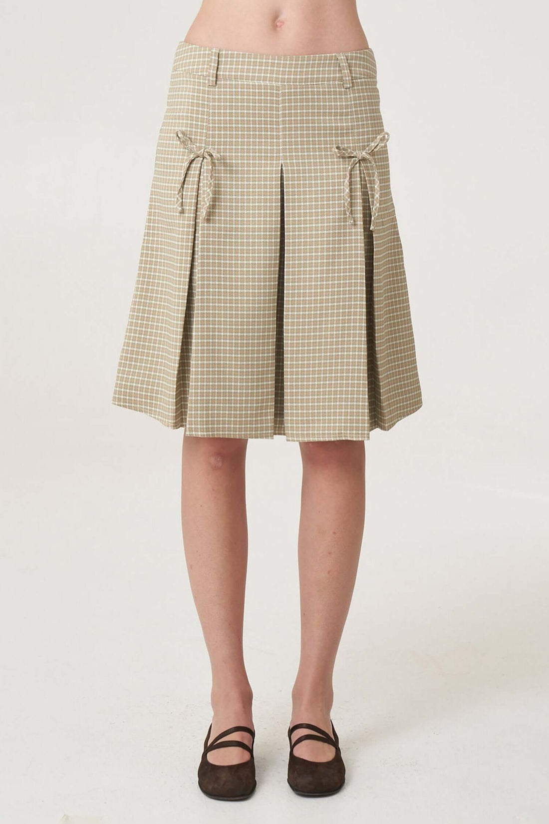 Find Me Now Bow Pleated Skirt