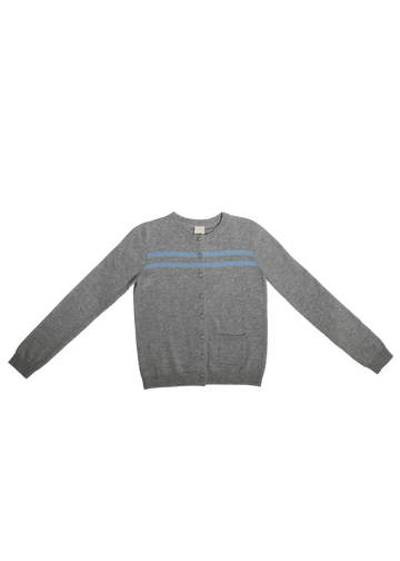 Cashmere Wool Stripe Cardigan