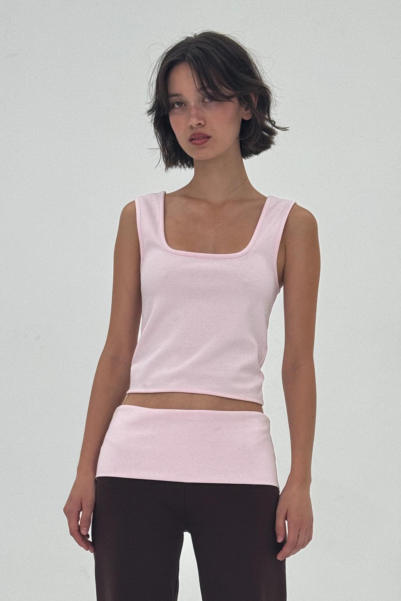 Square Neck Ponte Tank Top