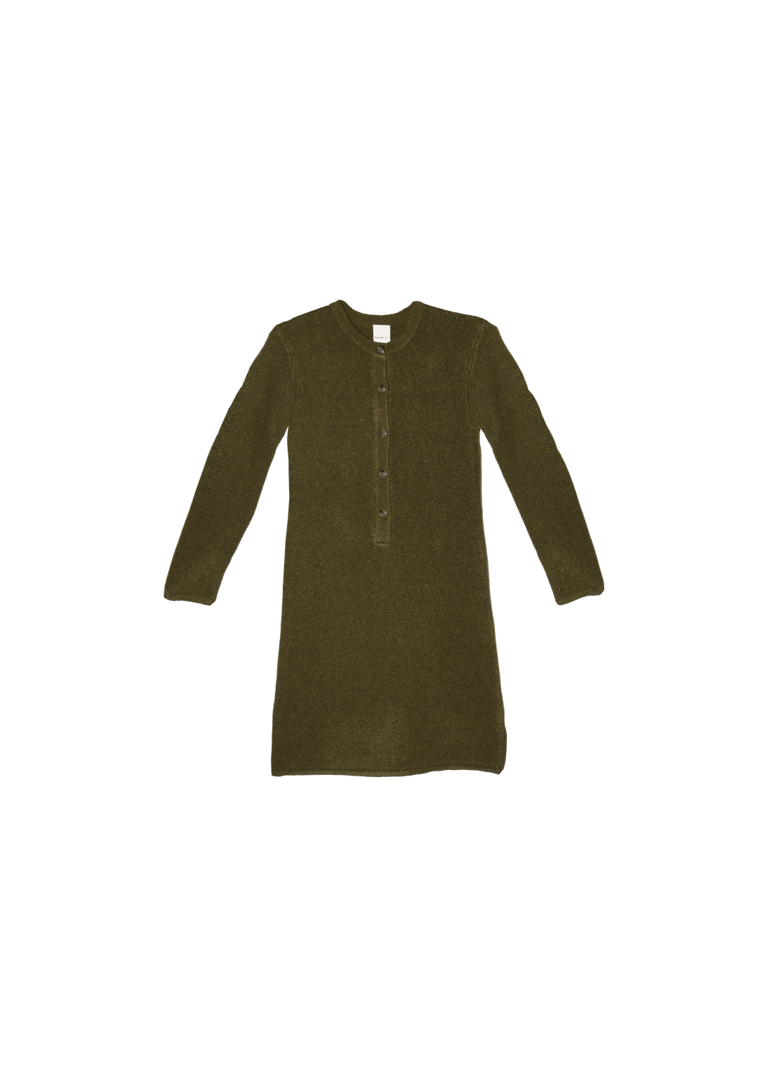 SLOUCHY LONG SLEEVE DRESS IN OLIVE GREEN
