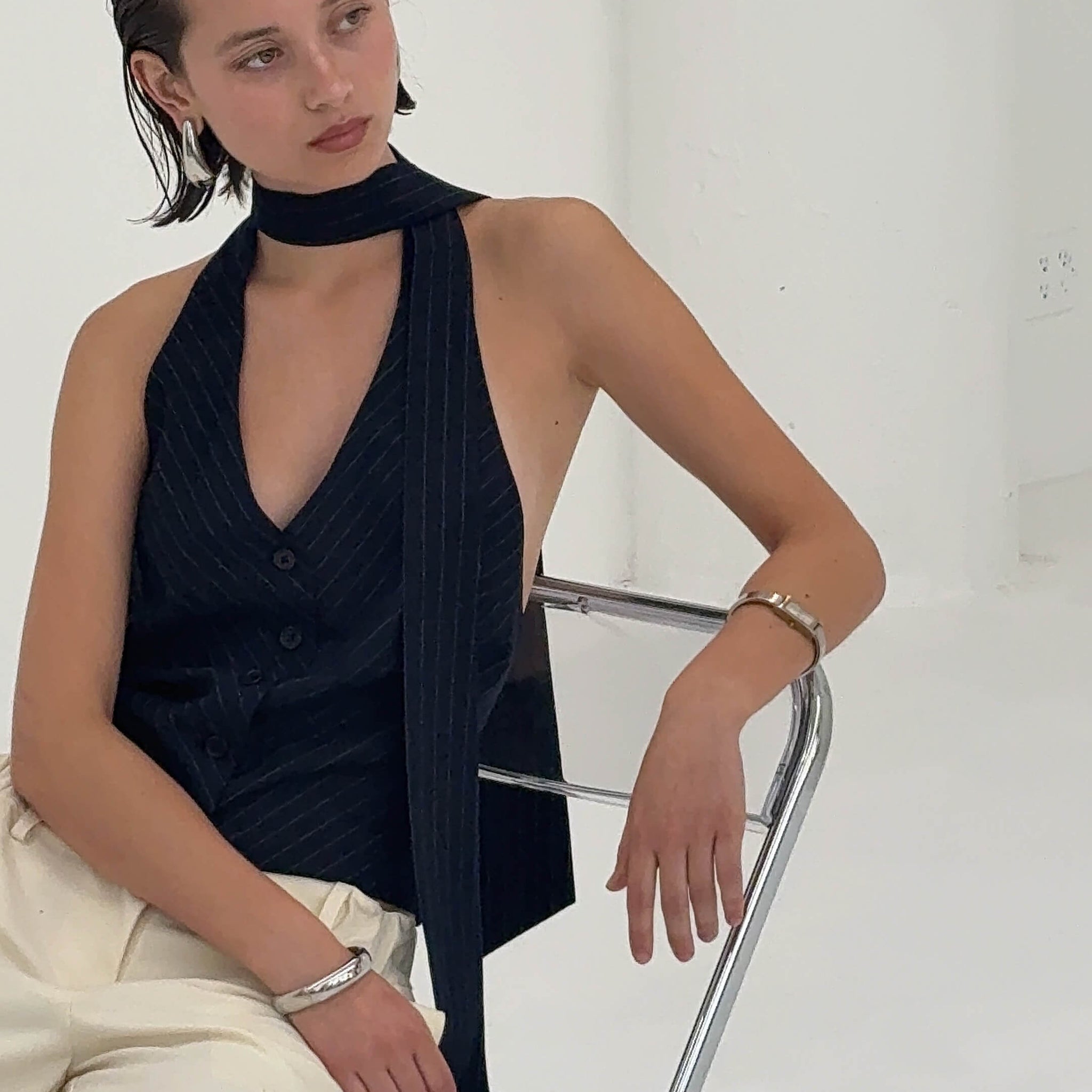 Chad Tie-Neck Halter Top