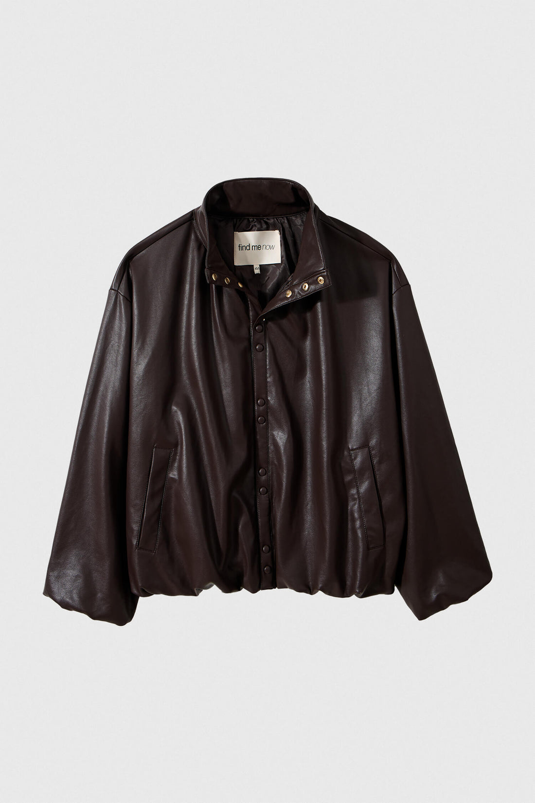Poof Leather Jacket Jacket In Double Shot