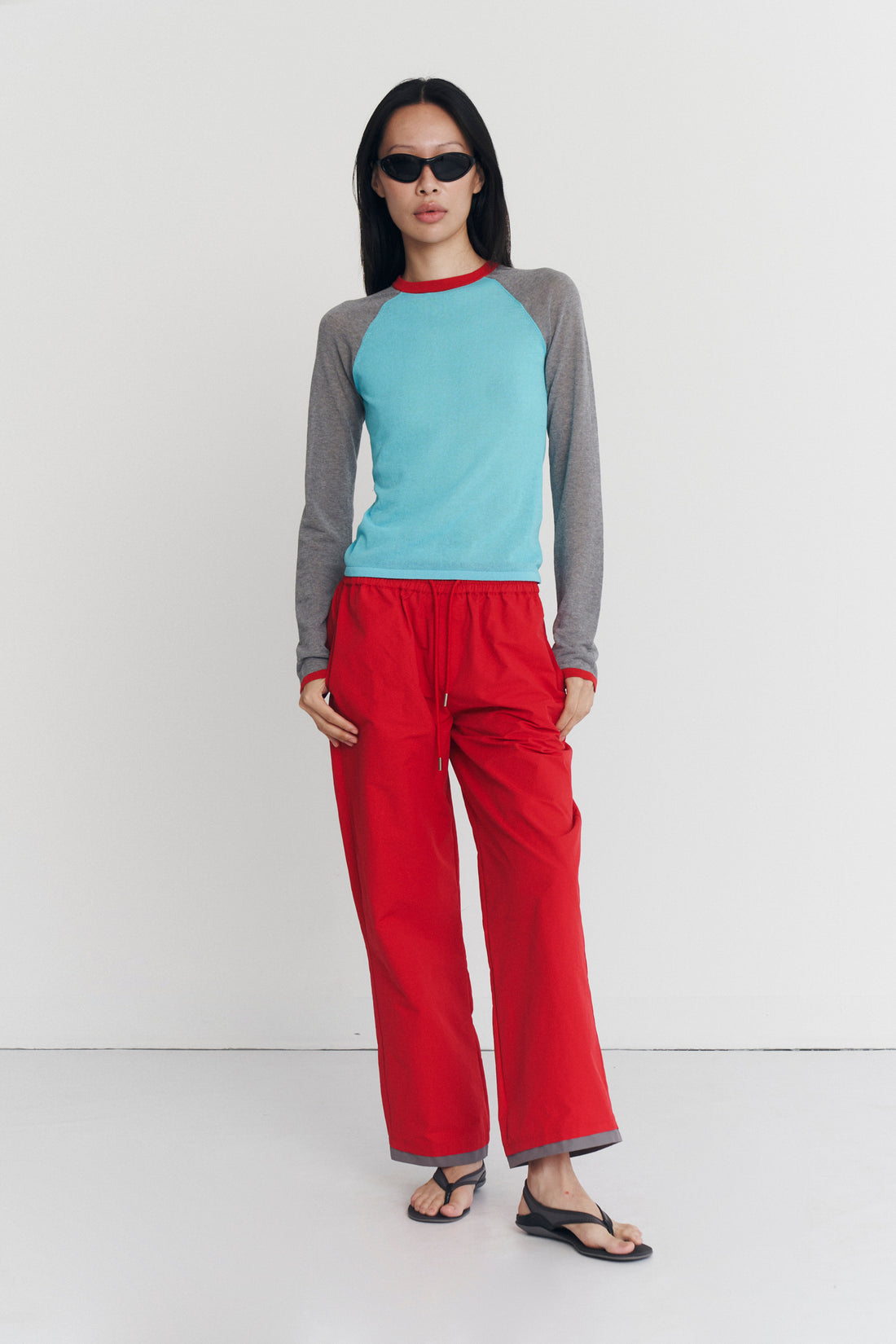 MIRINAE RAGLAN KNIT TOP IN GELEIRA MULTI