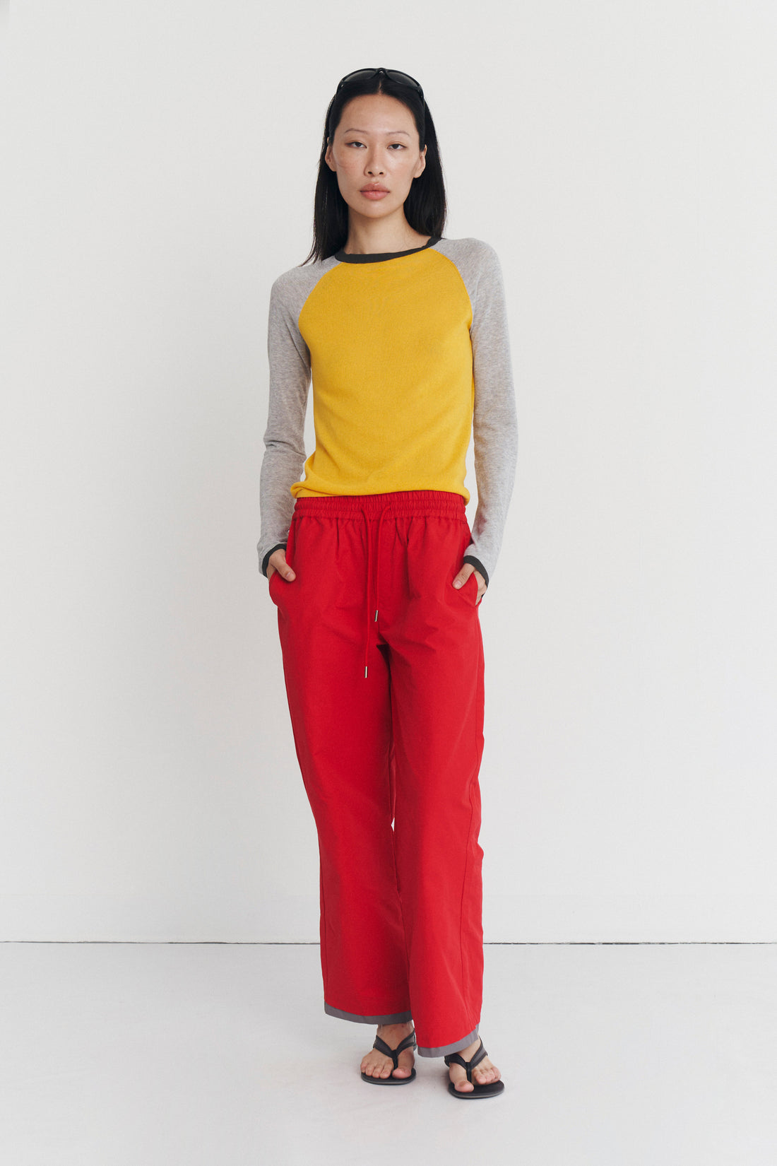 MIRINAE RAGLAN KNIT TOP IN MARACUJA MULTI
