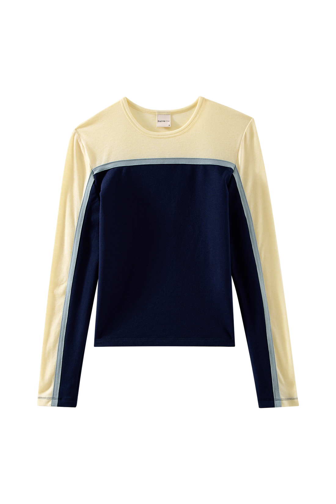 RAON TOP IN NAVY MULTI