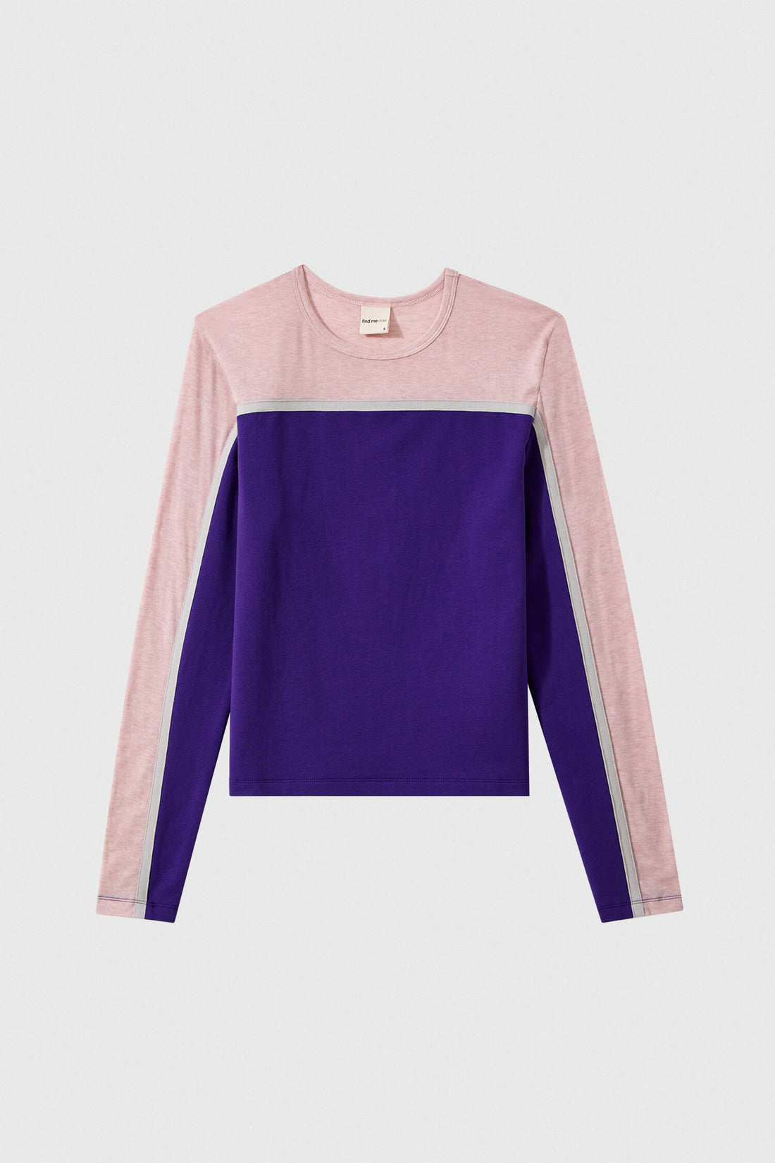 RAON TOP IN PURPLE COLORBLOCK