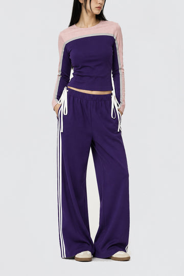 RAON TOP IN PURPLE COLORBLOCK