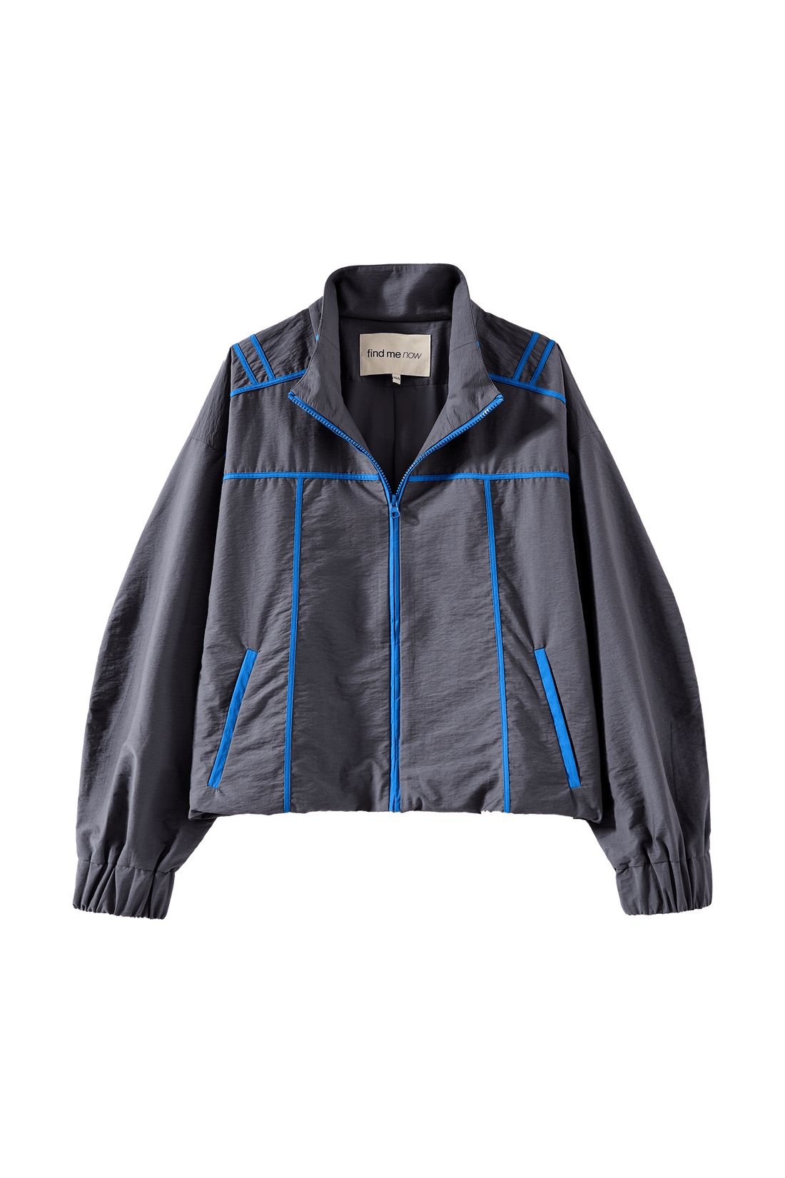 HAON JACKET IN CHARCOAL AND COBALT