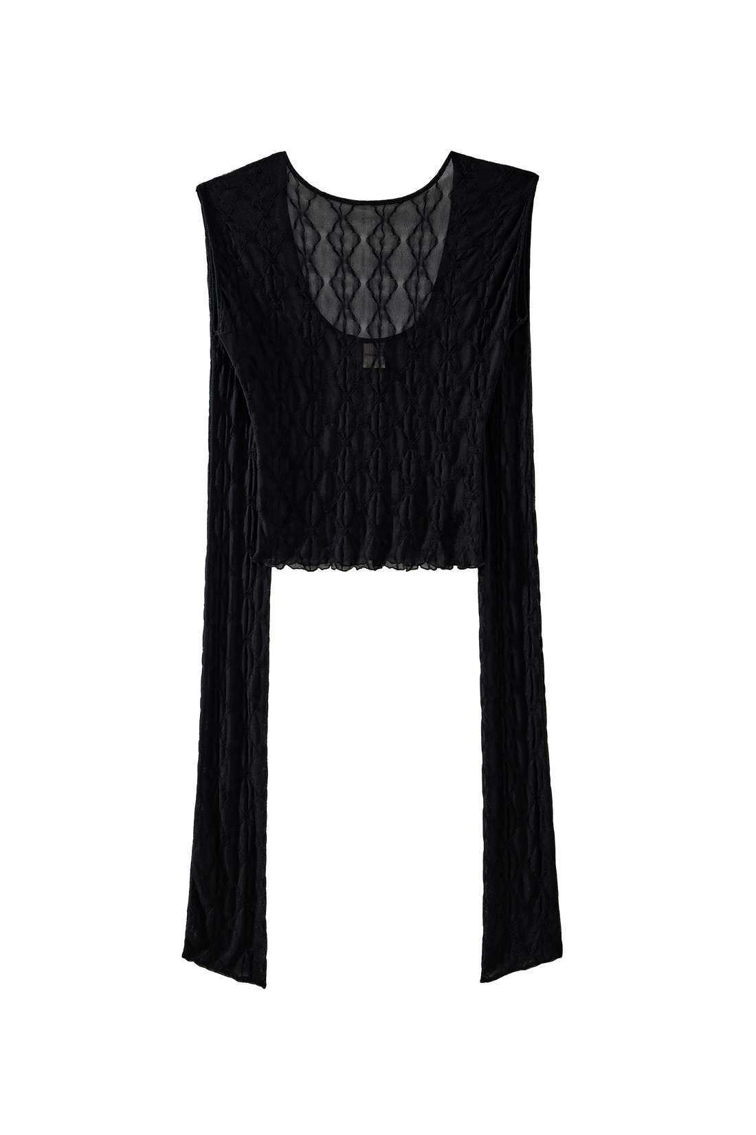 FLORA TOP IN BLACK