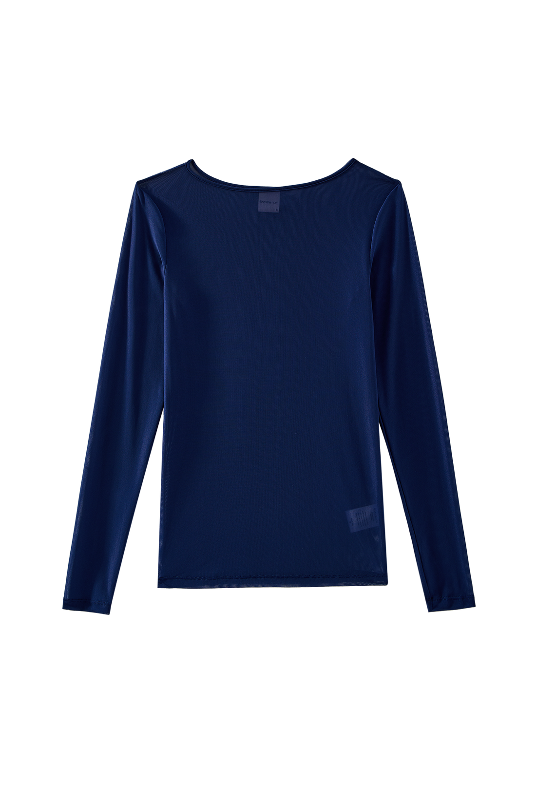 BOATNECK LONG SLV TEE IN NAVY