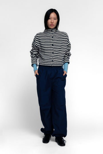 SIEL CARDIGAN IN NAVY AND WHITE