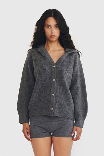 RAEL CARDIGAN IN HEATHER GRAY