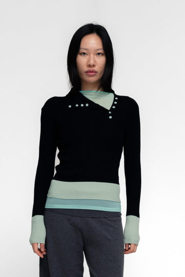 SOO KNIT TOP IN BLACK
