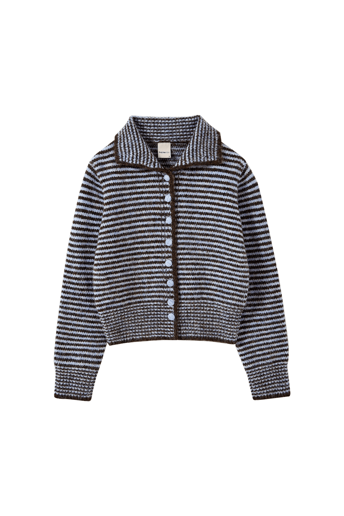 Ho-Sook KNIIT CARDIGAN IN BLUE STRIPE