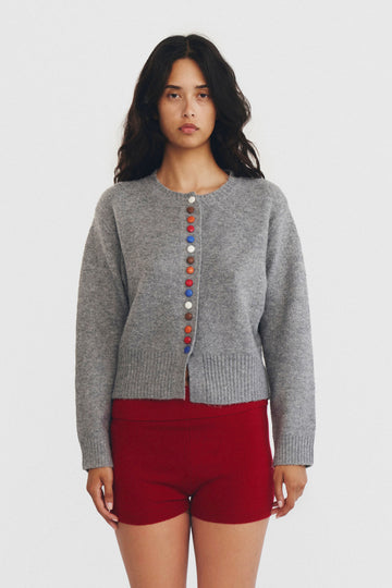Iseul Crew Cardigan In Cookies & Cream