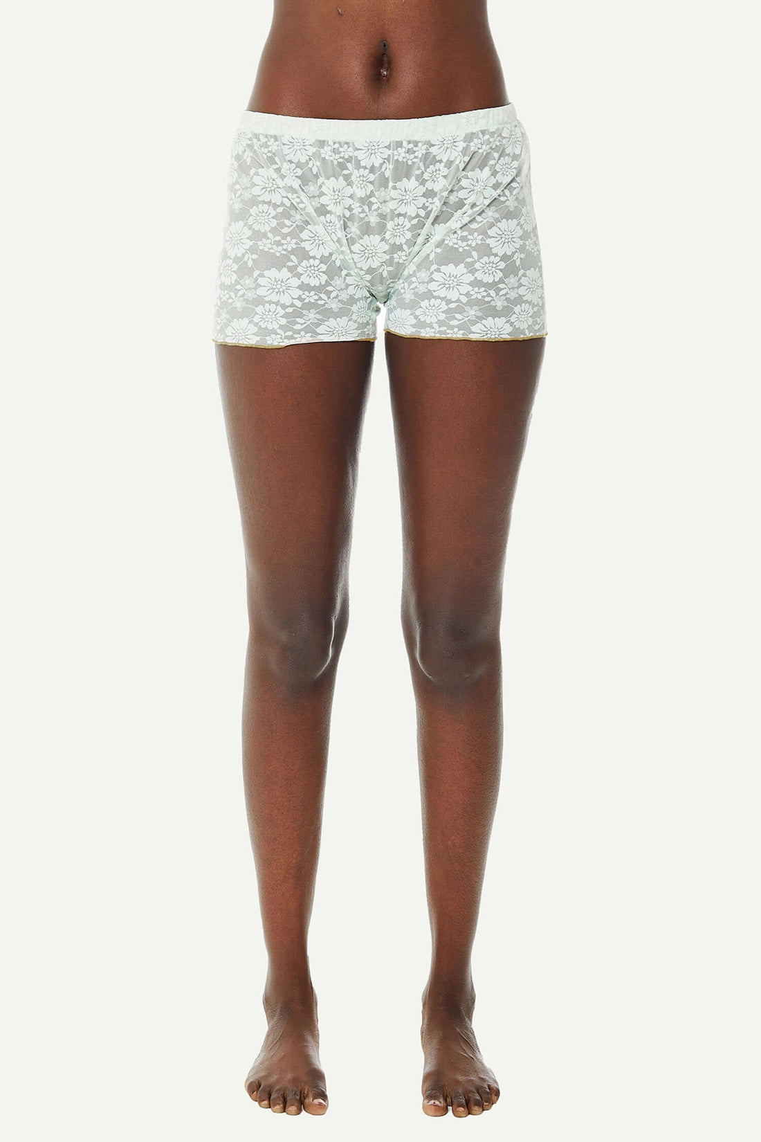 Silky Floral Mesh Boy Short