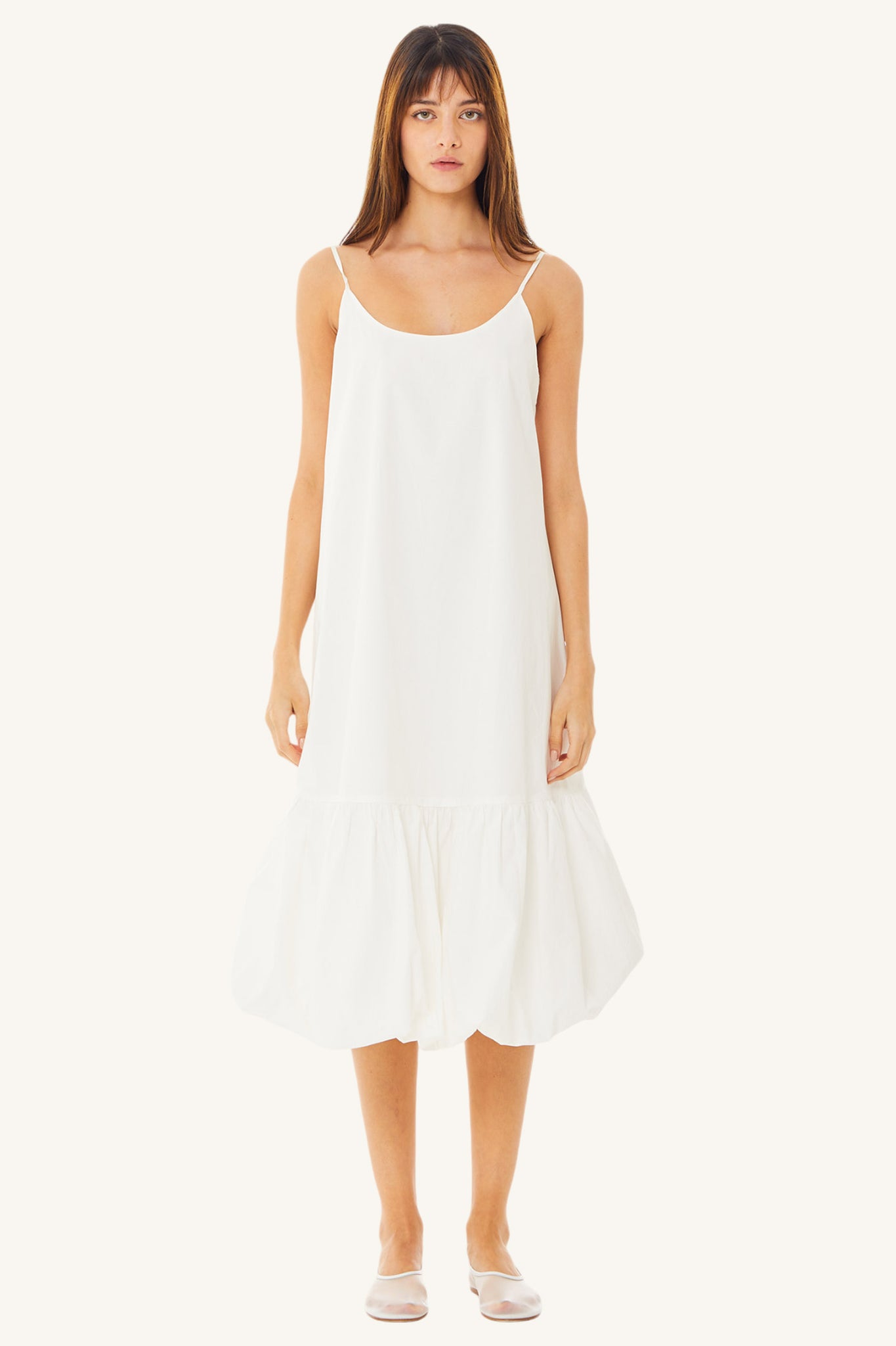 Cloud Poplin Midi Dress