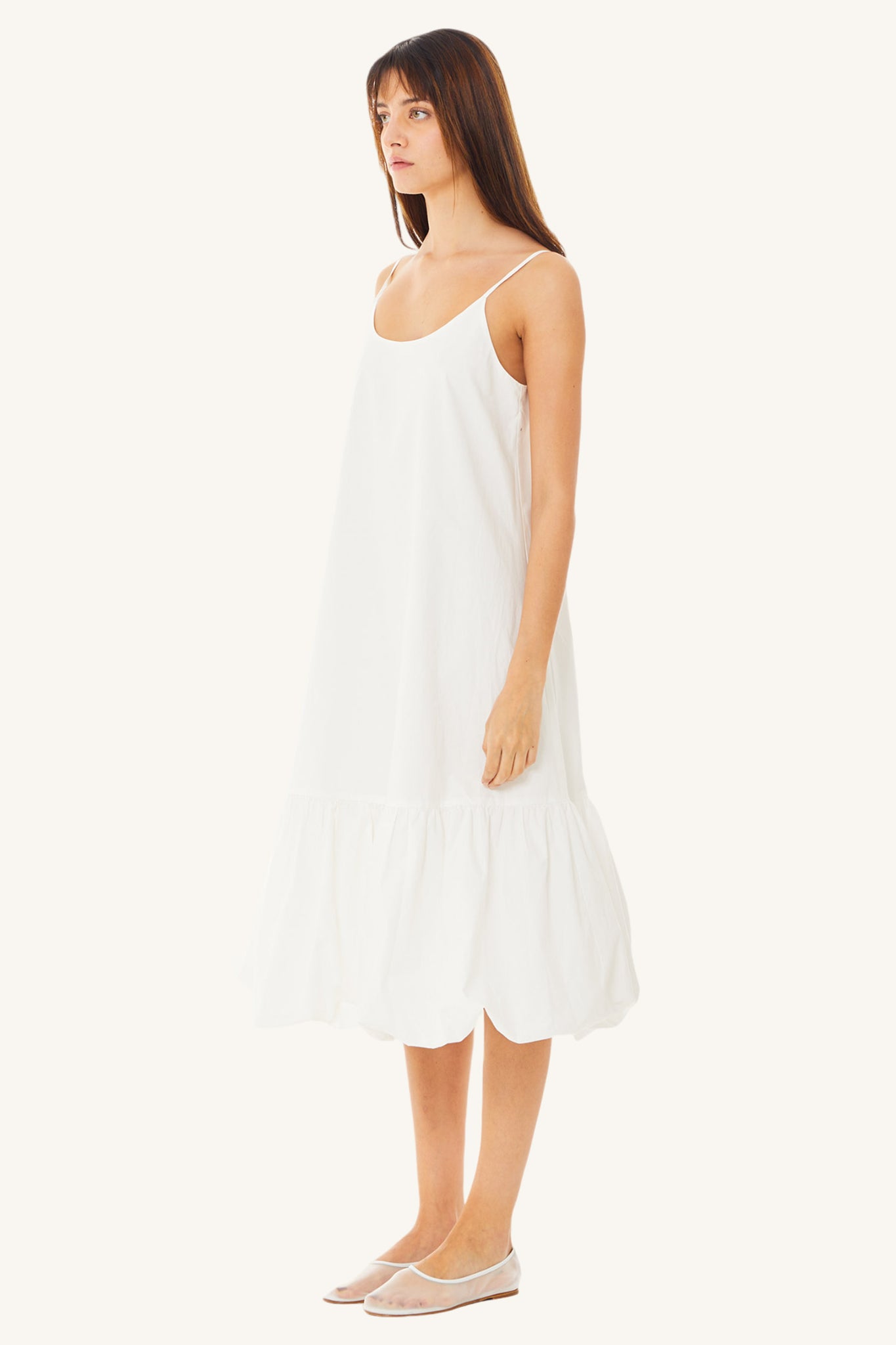 Cloud Poplin Midi Dress