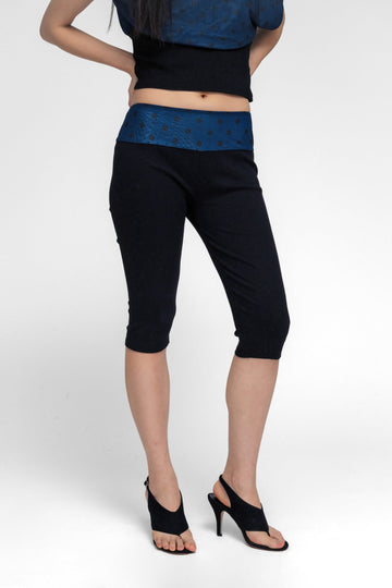 SORI CAPRI PANT IN SAILOR POLKA BLACK