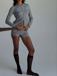 Heather Grey/ Cotton Blue / XS/S