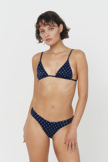 NAOMI TOP IN NAVY POLKA DOT