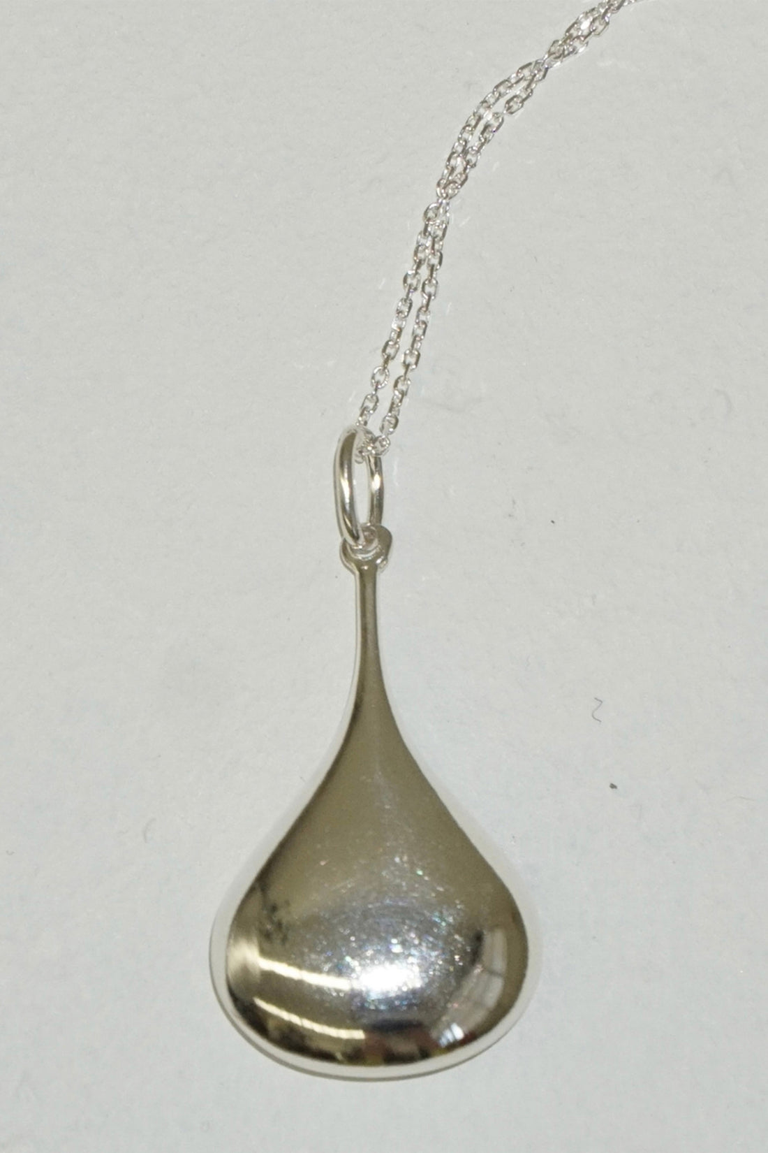 Silver Tear Pendant Necklace