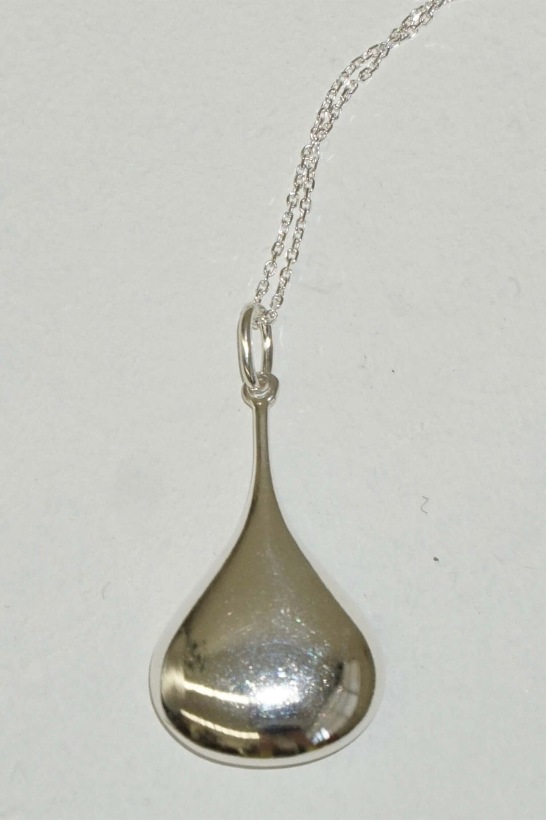 Silver Tear Pendant Necklace