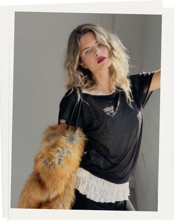 RUCHED ROSS SLVLESS TOP