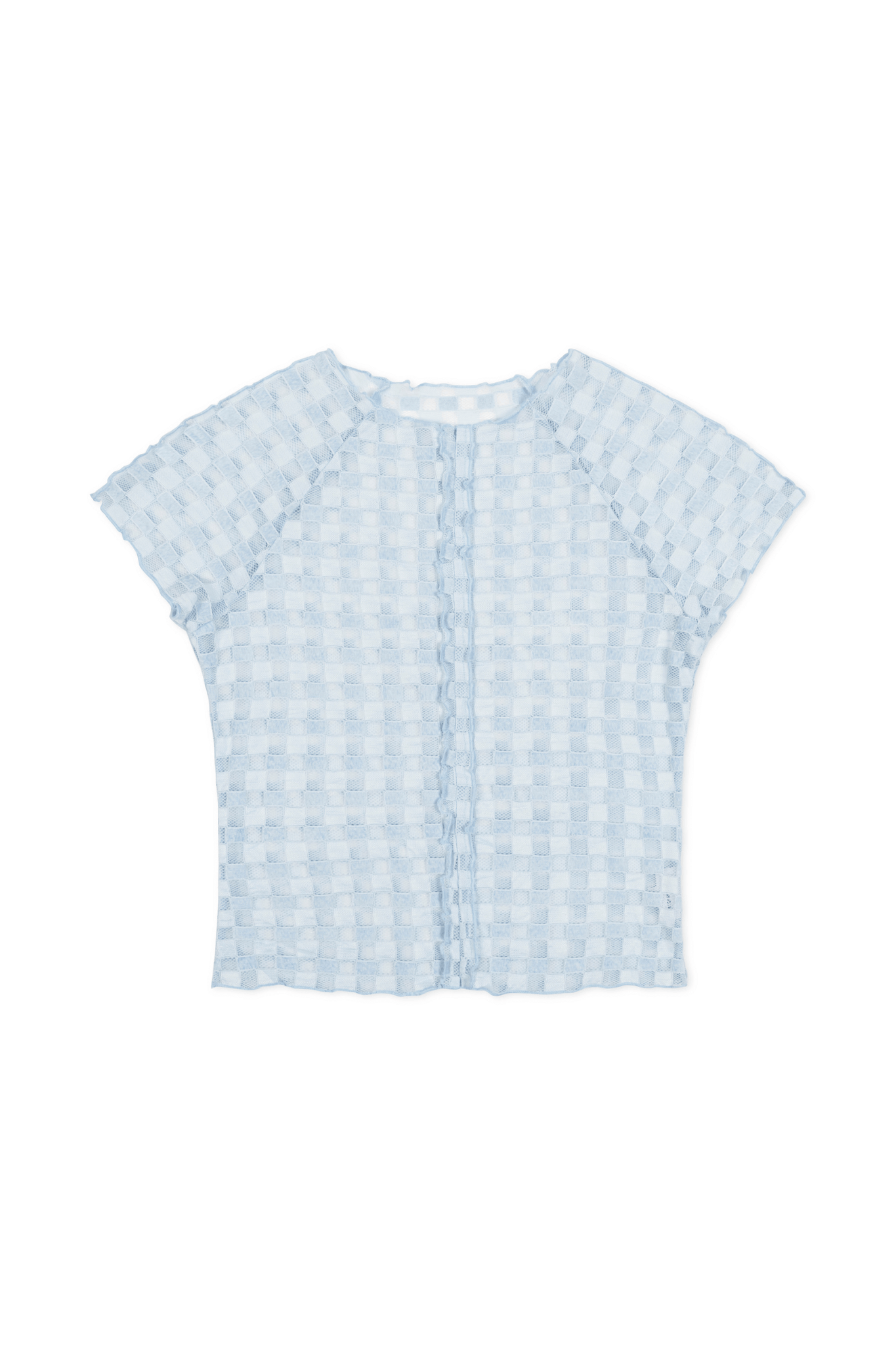 Harmony Checkered Mesh Baby Tee