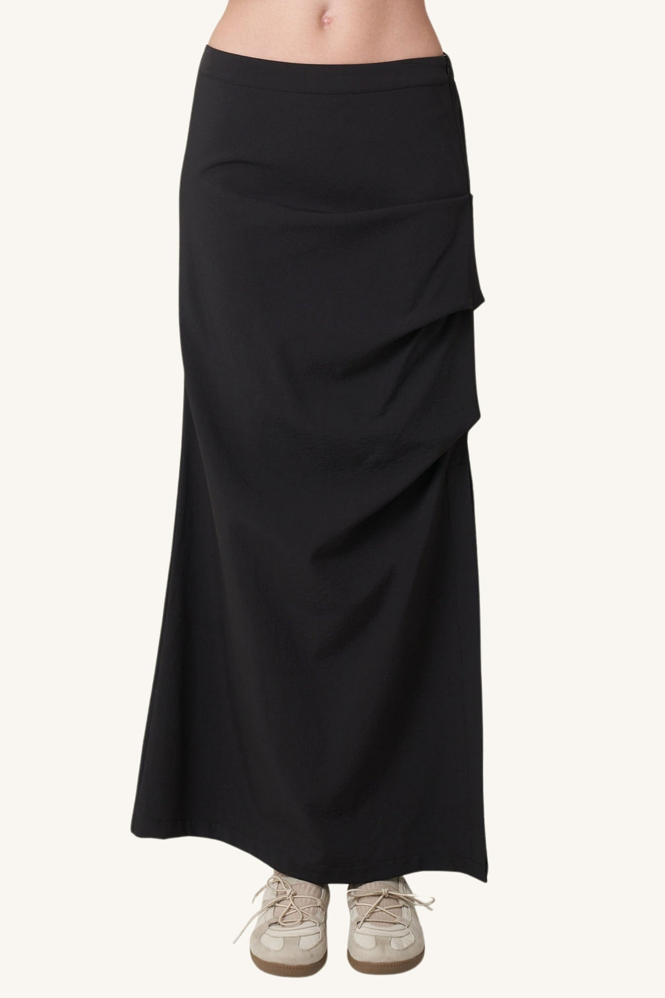 Orion Ruched Midi Skirt