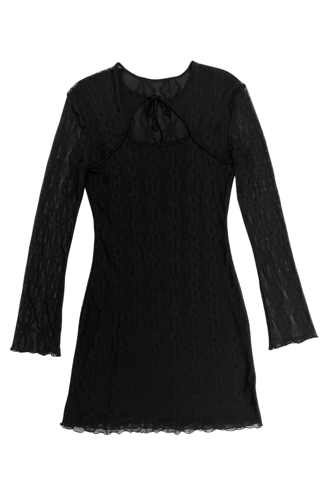 MARIPOSA LONG SLEEVE BOW MINI DRESS