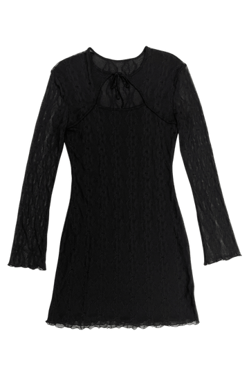 MARIPOSA LONG SLEEVE BOW MINI DRESS