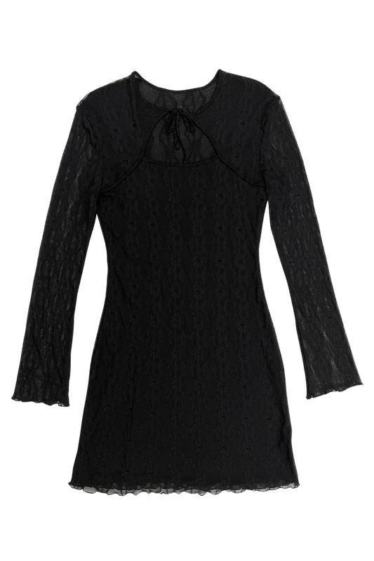 MARIPOSA LONG SLEEVE BOW MINI DRESS