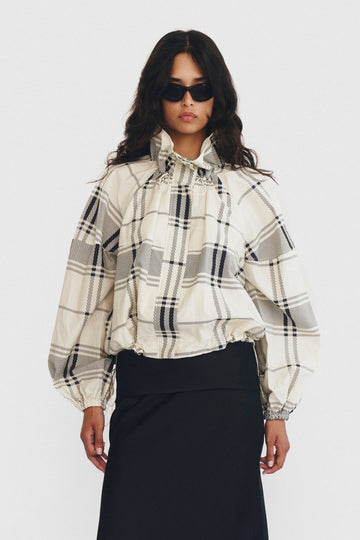 ALMA JACKET IN MIDNIGHT PLAID