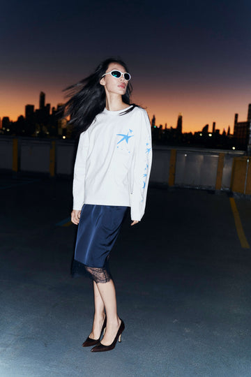 find your light NORTH TEE IN COBALT