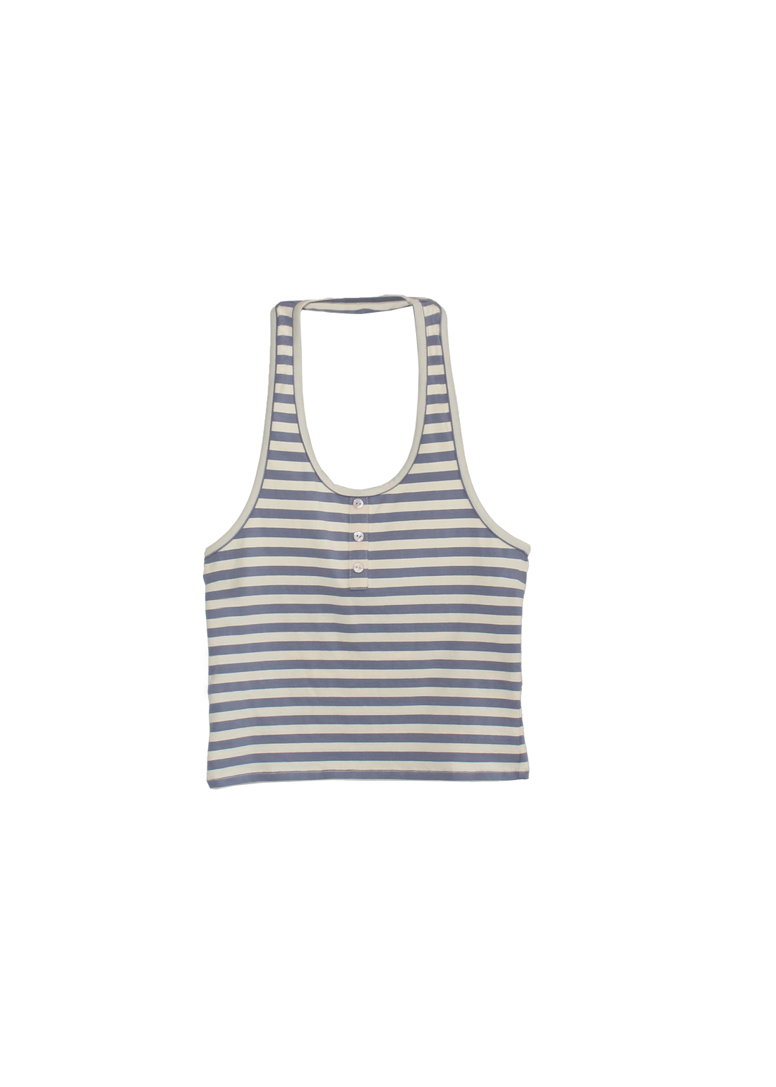 BRUNA HALTER TOP IN SEASIDE STRIPE