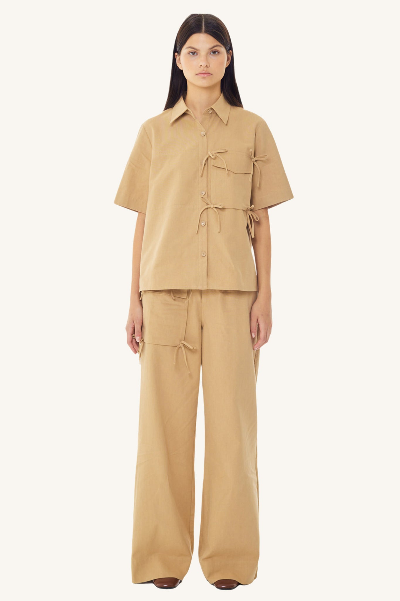 Cargo Bow Wide Leg Pant