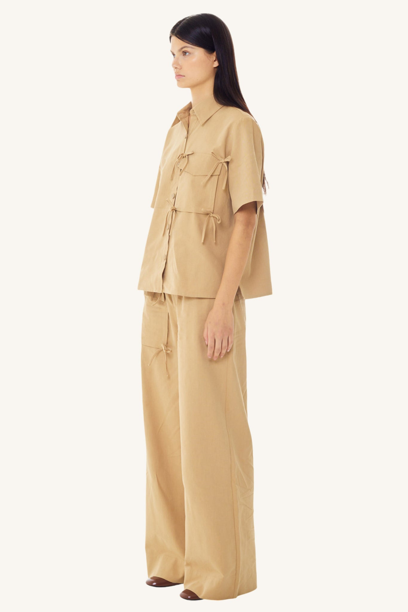 Cargo Bow Wide Leg Pant