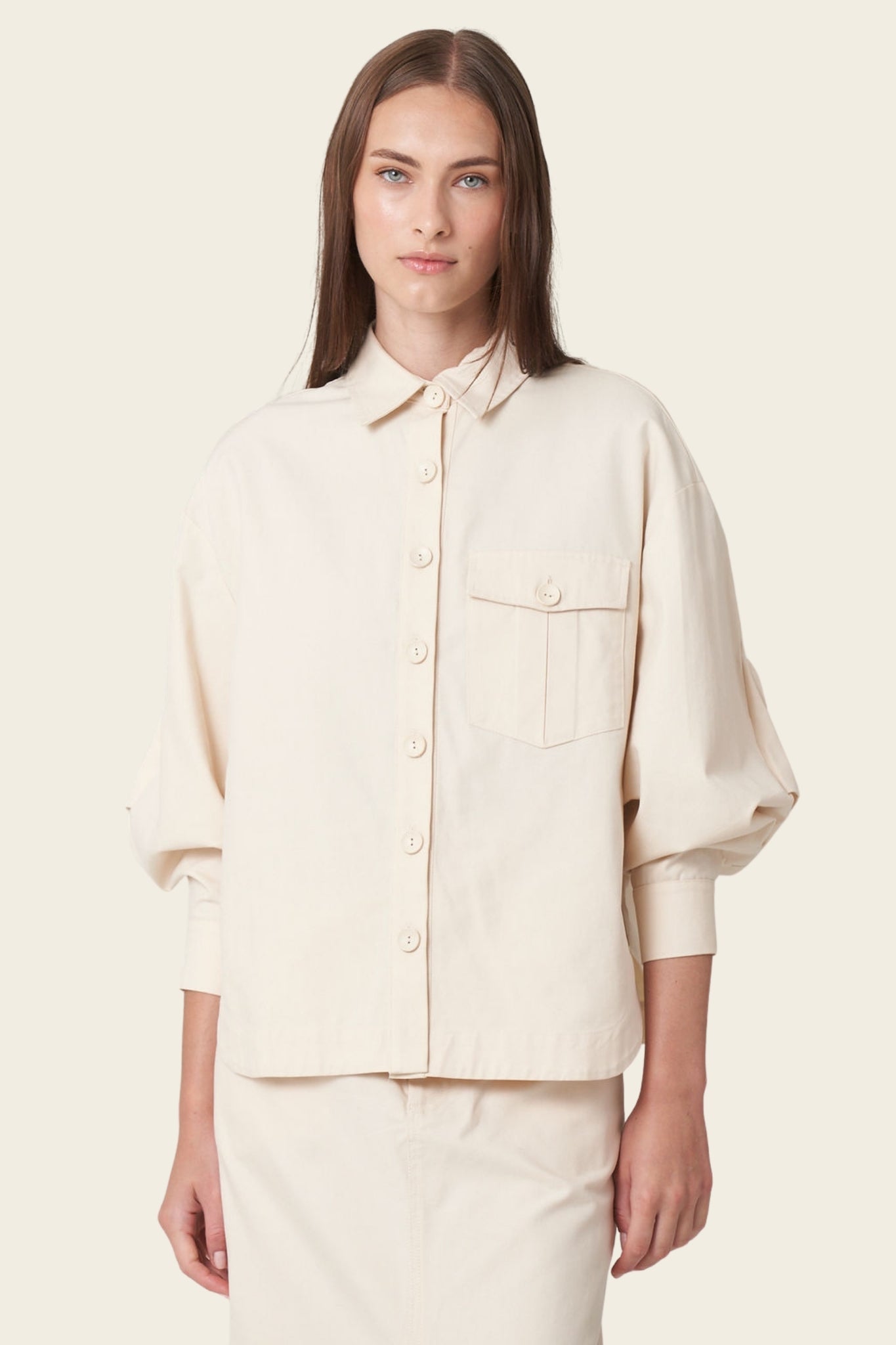 Oversized Cargo Button Down