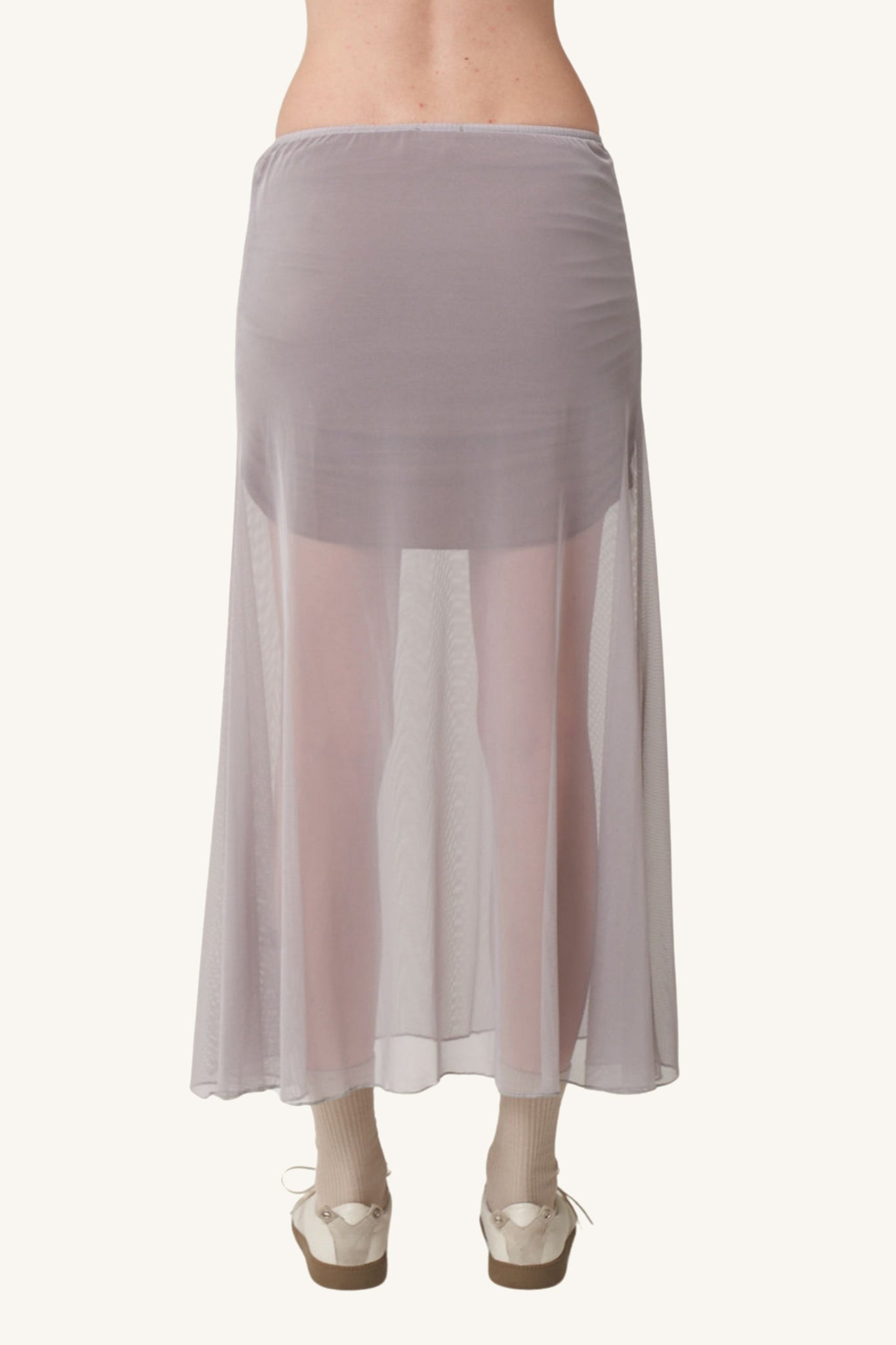 2-way Mesh Midi Skirt