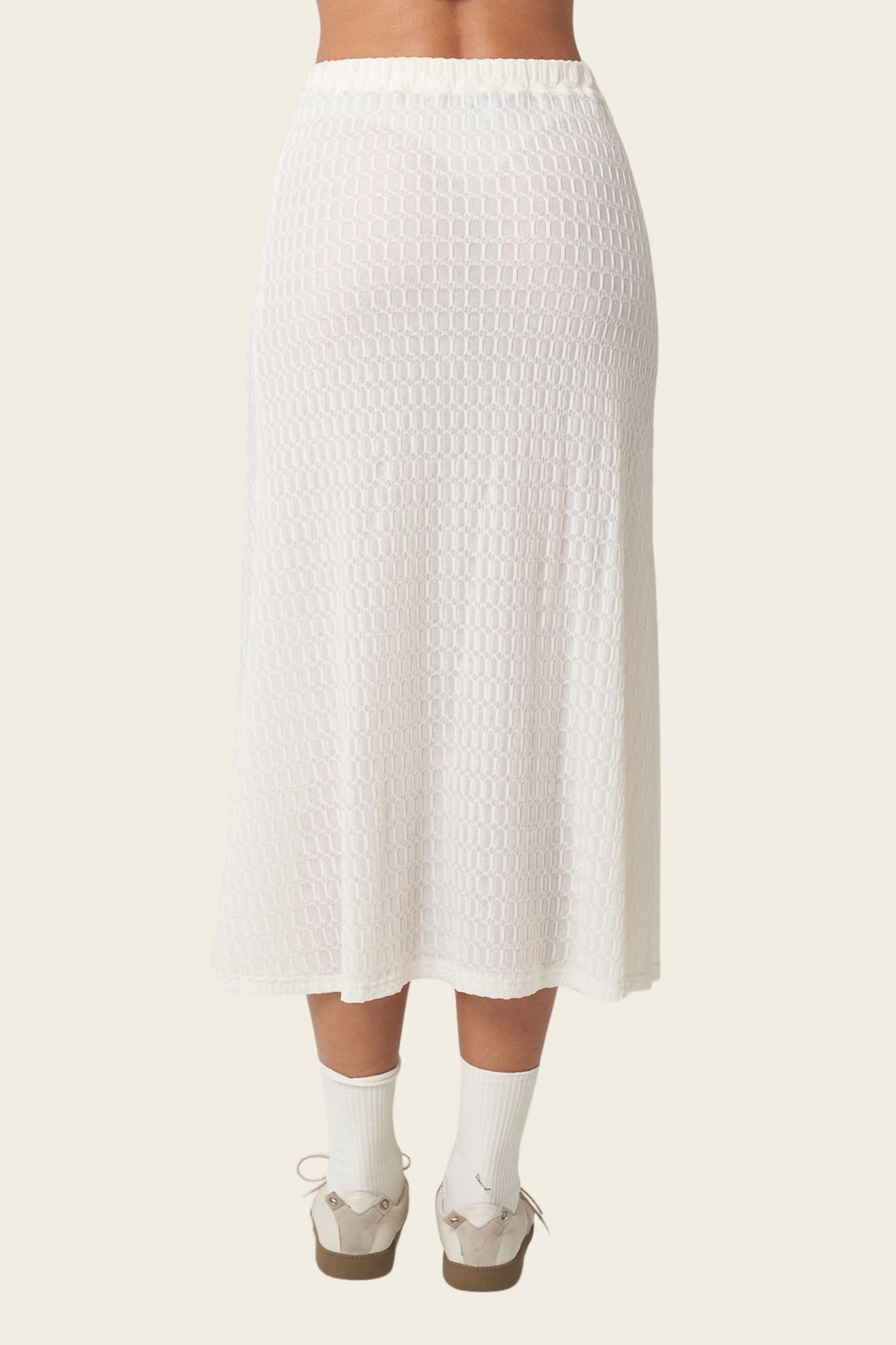 Roman Mesh Midi Skirt