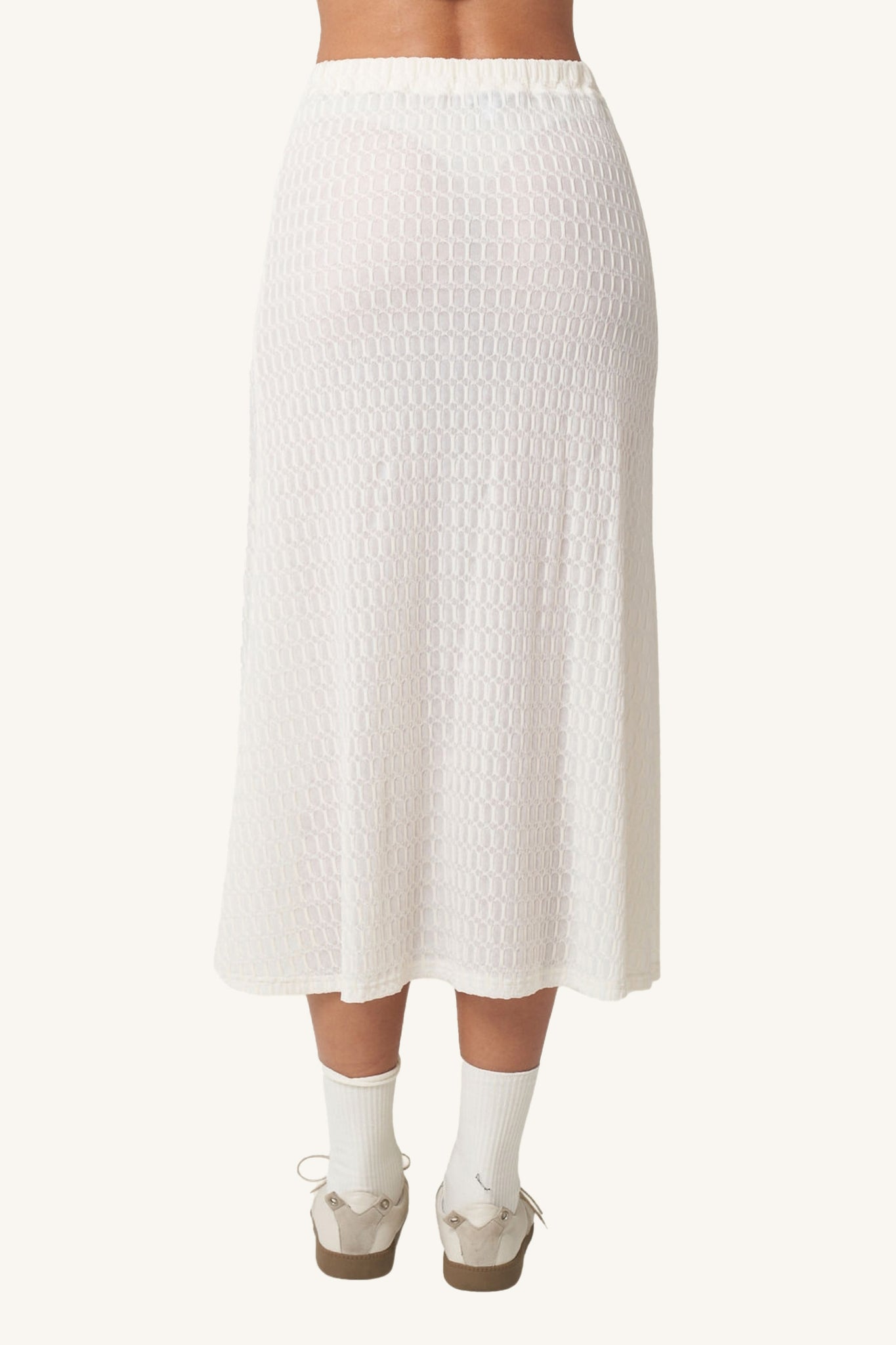 Roman Mesh Midi Skirt