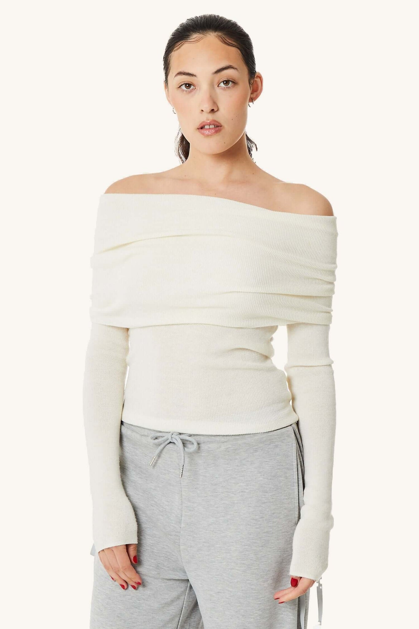 Grace Off-The-Shoulder Knit Sweater